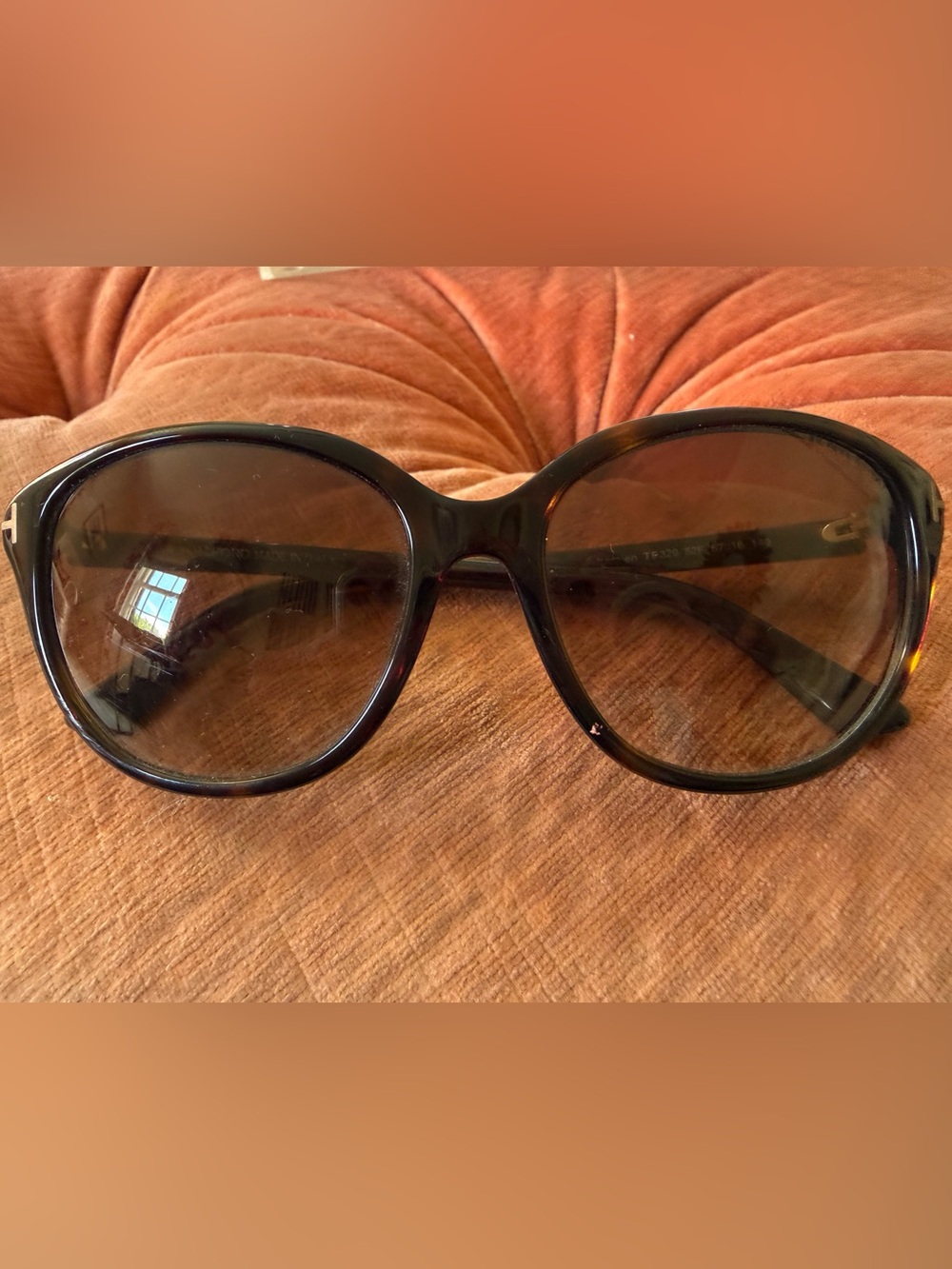 Tom Ford Brown Tortoiseshell Oversized Women's Sunglasses